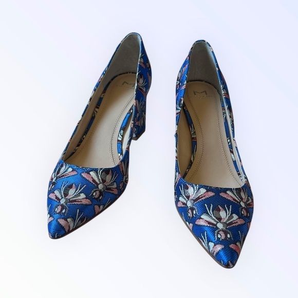 Marc Fisher Zala Pumps Brocade Tapestry Floral 6.5M - Picture 3 of 10